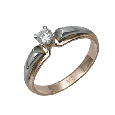 Помолвочное кольцо из золота с бриллиантом 88040