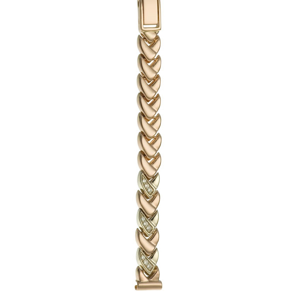 Женский браслет для часов из золота с фианитом размер присоединительного ушка 8 316013