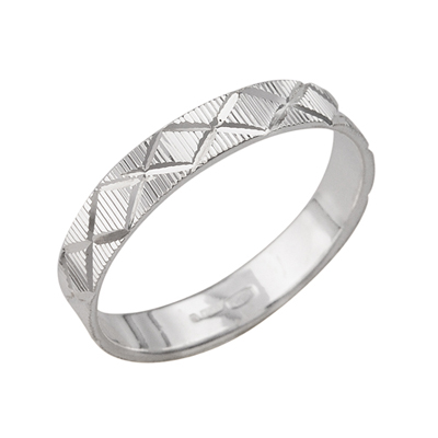 Обручальное кольцо из серебра 230805б-2