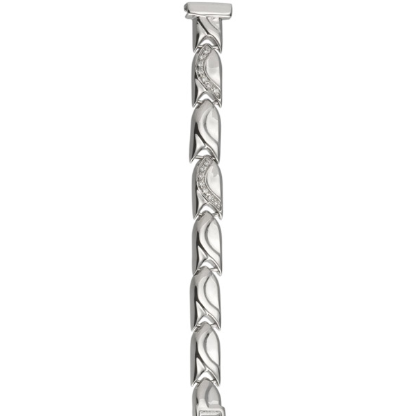 Женский браслет для часов из серебра с фианитом арт. 026009 026009
