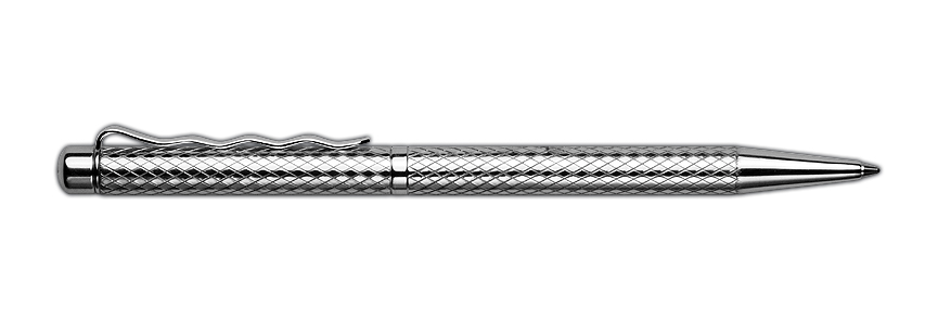 Серебряная ручка с чёрным бриллиантом 5307.14.9.01