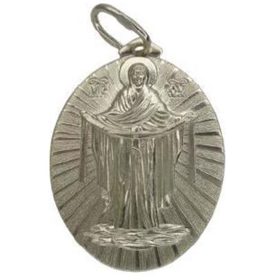 Иконка-подвес из серебра Покров Пресвятой Богородицы 2345н