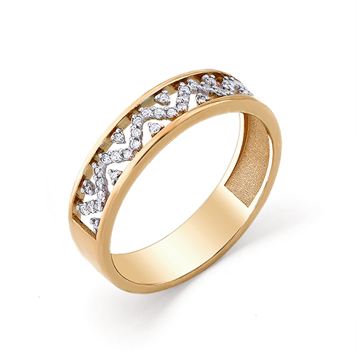 Обручальное кольцо из золота с бриллиантом 1-101-233