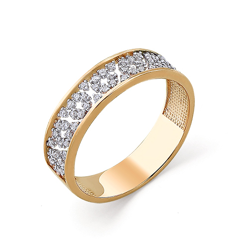 Обручальное кольцо из белого золота с бриллиантом 1-101-235