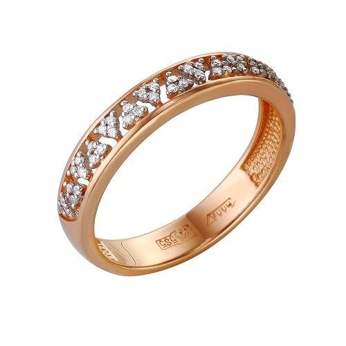 Обручальное кольцо из белого золота с бриллиантом 1-101-230