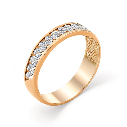 Обручальное кольцо из белого золота с бриллиантом 1-101-231
