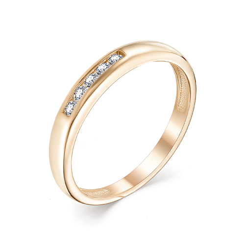 Обручальное кольцо из белого золота с бриллиантом 1-101-224