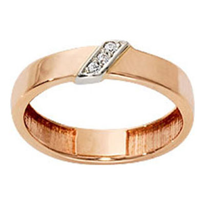 1012131-13240 Обручальное кольцо из золота с бриллиантом