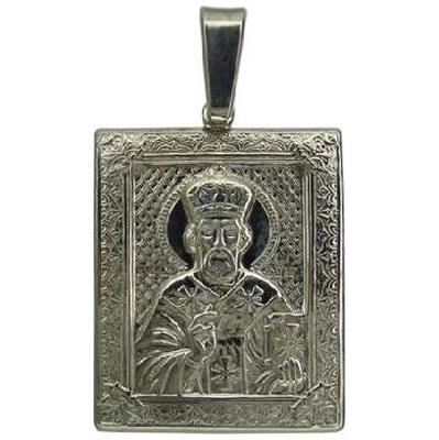Иконка-подвес из серебра Николай Чудотворец святой 2365н