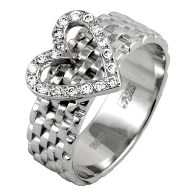 Помолвочное кольцо из белого золота с бриллиантом 81621794