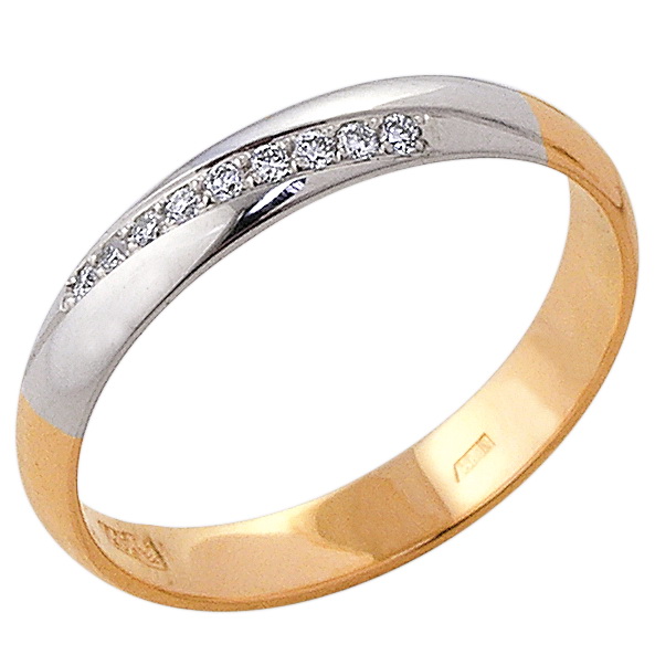 309-110 Обручальное кольцо из золота с бриллиантом