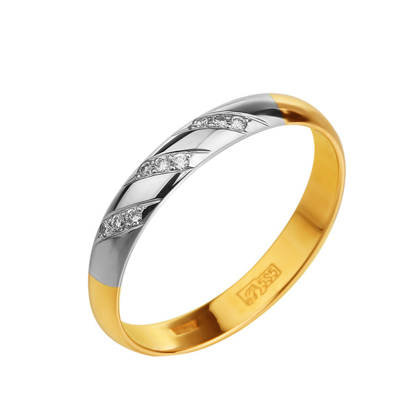 Обручальное кольцо из золота с бриллиантом Меридиан ЮК 701-110 701-110