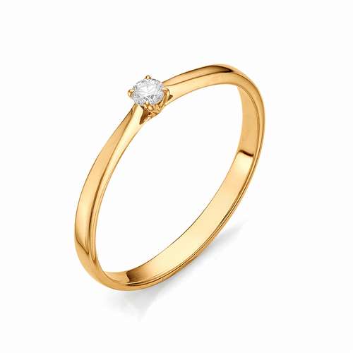 Помолвочное кольцо из золота с бриллиантом 12066-100
