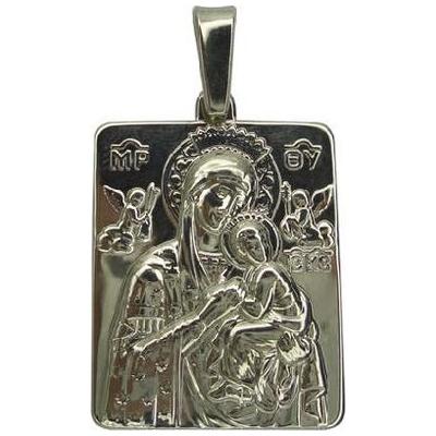 Иконка-подвес из серебра Страстная Божия Матерь 2316н
