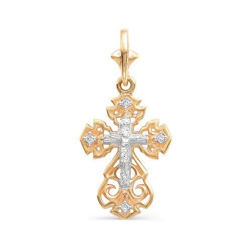 Золотой крест с бриллиантом 3136-100