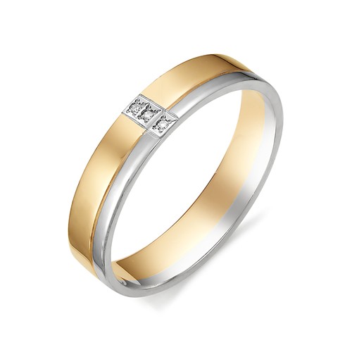 Обручальное кольцо из золота с бриллиантом 12388-100