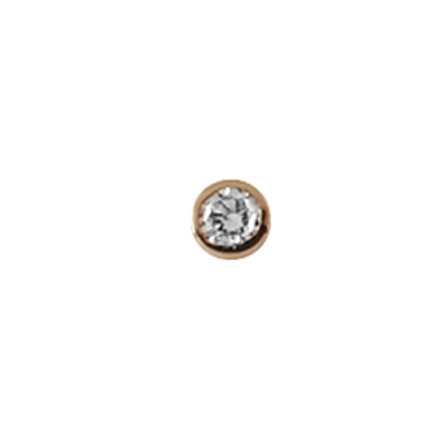 Золотая серьга с бриллиантом 89822