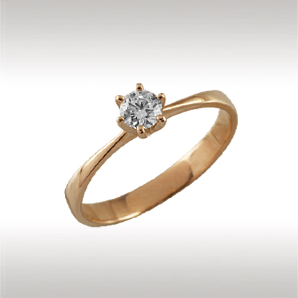 Помолвочное кольцо из золота с бриллиантом 89785-I