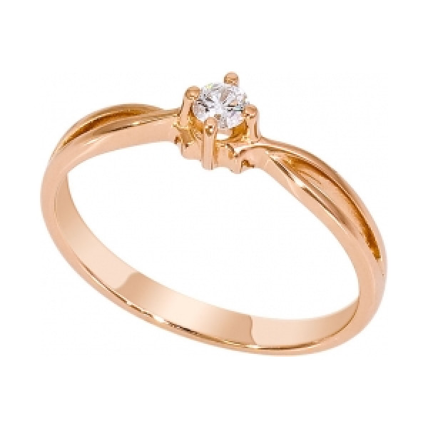 Помолвочное кольцо из золота с бриллиантом 1016321-11240