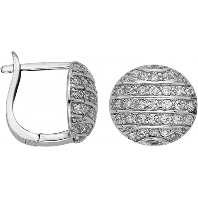 Серьги из серебра с фианитом Силверк jne 35 jne 35