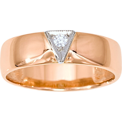 Обручальное кольцо из золота с бриллиантом 1011551-13240