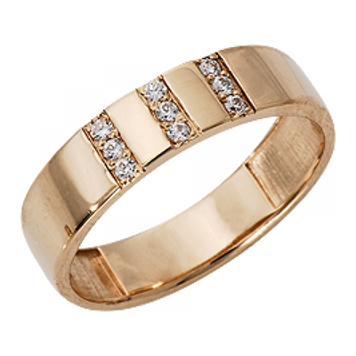 Обручальное кольцо из золота с бриллиантом 1011641-11240