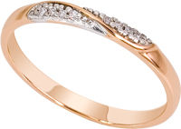 Обручальное кольцо из золота с бриллиантом 1017021-11140