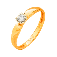 Помолвочное кольцо из золота с бриллиантом 030-110