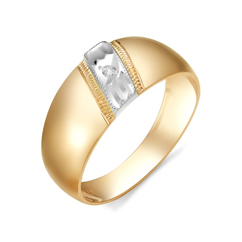 Обручальное кольцо из золота с бриллиантом 1331-100