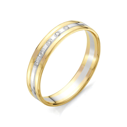 Обручальное кольцо из золота с бриллиантом 12377-300