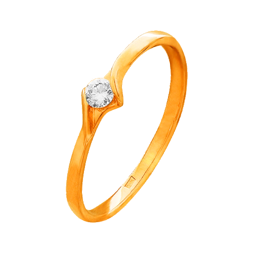 Помолвочное кольцо из золота с бриллиантом 029-110