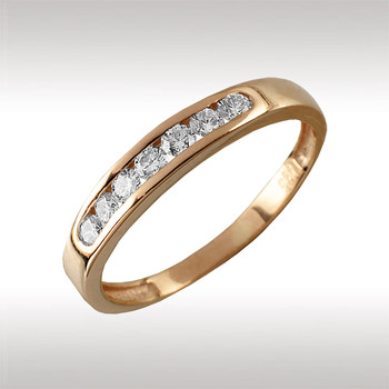 Обручальное кольцо из золота с бриллиантом 83020