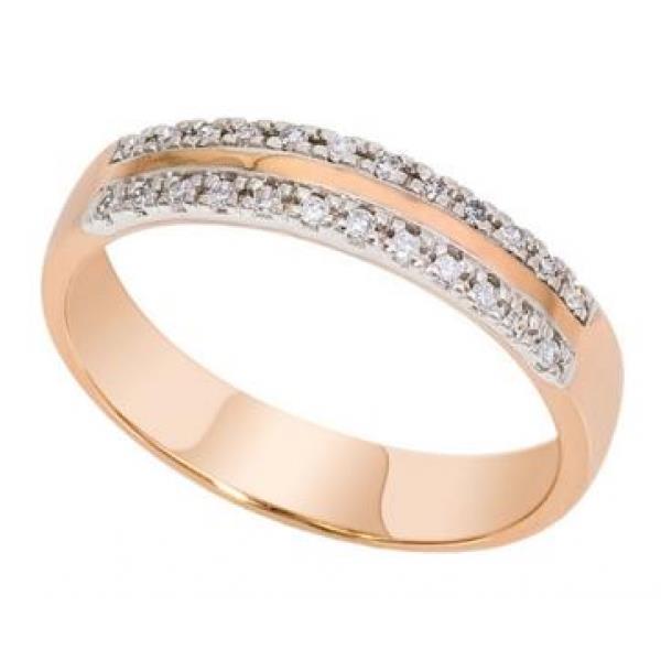Обручальное кольцо из золота с бриллиантом 1017041-11140