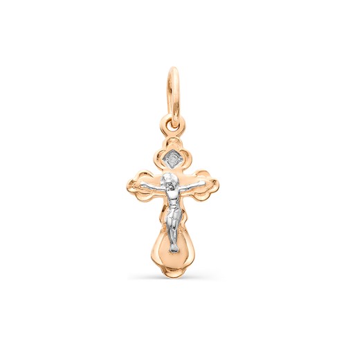 Крест из золота с бриллиантом Алькор 3678-100 3678-100