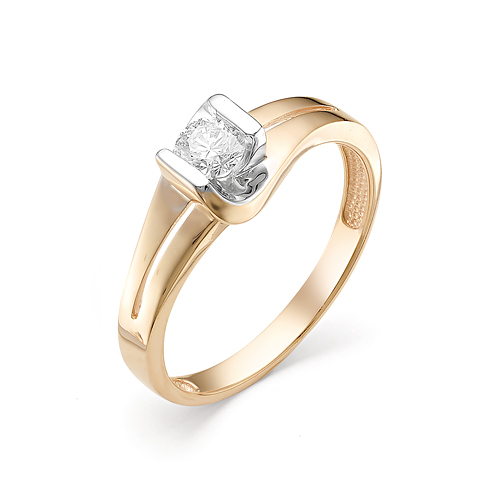 Помолвочное кольцо из золота с бриллиантом 1-106-360