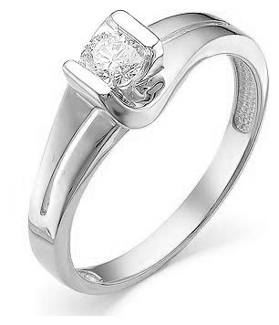 1-106-360 Помолвочное кольцо из золота с бриллиантом