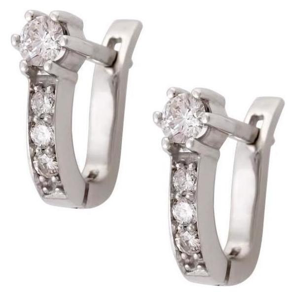 Серьги из серебра с фианитом Хризос M6201571 M6201571