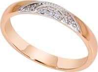 Обручальное кольцо из золота с бриллиантом 1017161-11140