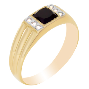 Печатка из золота с фианитом Маршал км-218 Печатка из золота с фианитом Маршал км-218 км-218