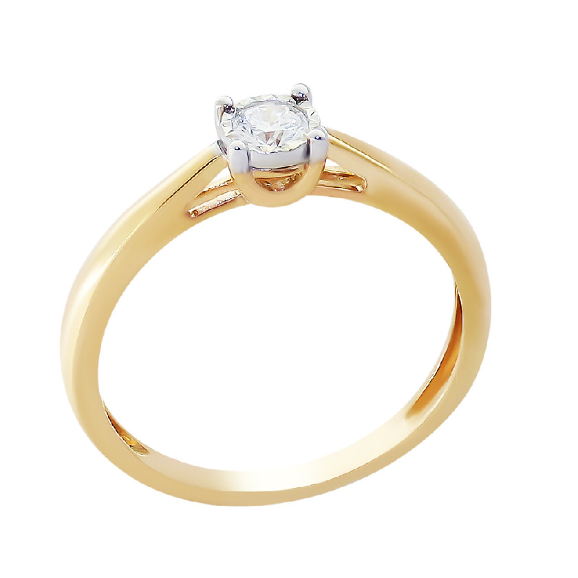 Помолвочное кольцо из золота с бриллиантом rri16974-0.20d