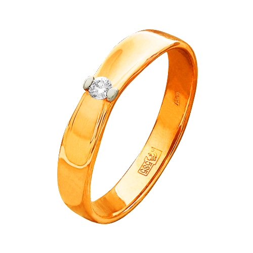 Обручальное кольцо из золота с бриллиантом Меридиан ЮК 932-110 932-110