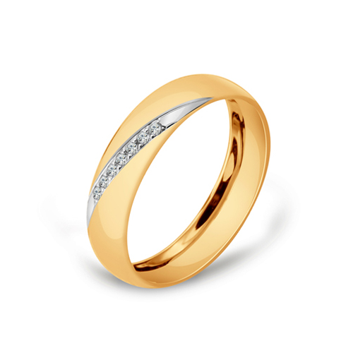 Обручальное кольцо из золота с бриллиантом Меридиан ЮК к-407-110 к-407-110