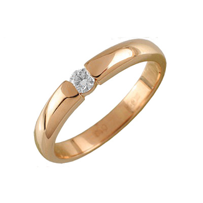 Помолвочное кольцо из золота с бриллиантом 90608