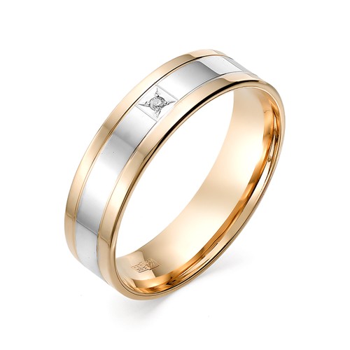 Обручальное кольцо из золота с бриллиантом 12471-100