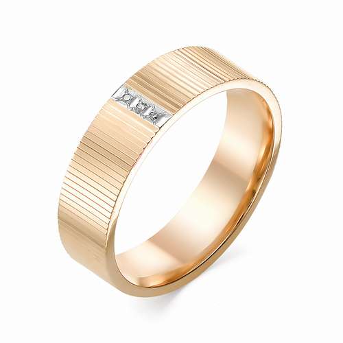 Обручальное кольцо из золота с бриллиантом 12599-100