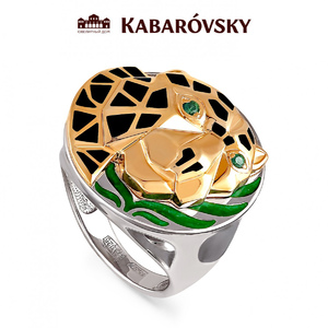 Кольцо из серебра с кристаллом сваровским KABAROVSKY 11-001 11-001
