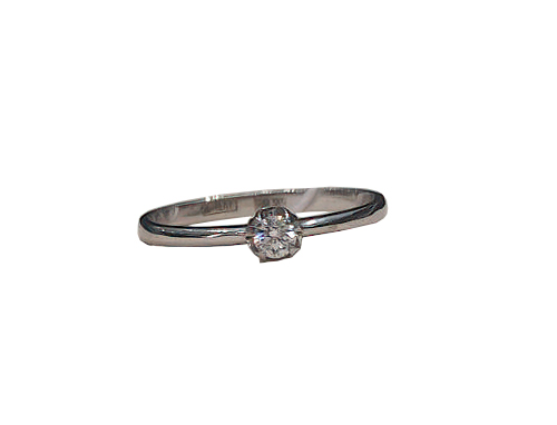 Помолвочное кольцо из белого золота с бриллиантом 0276