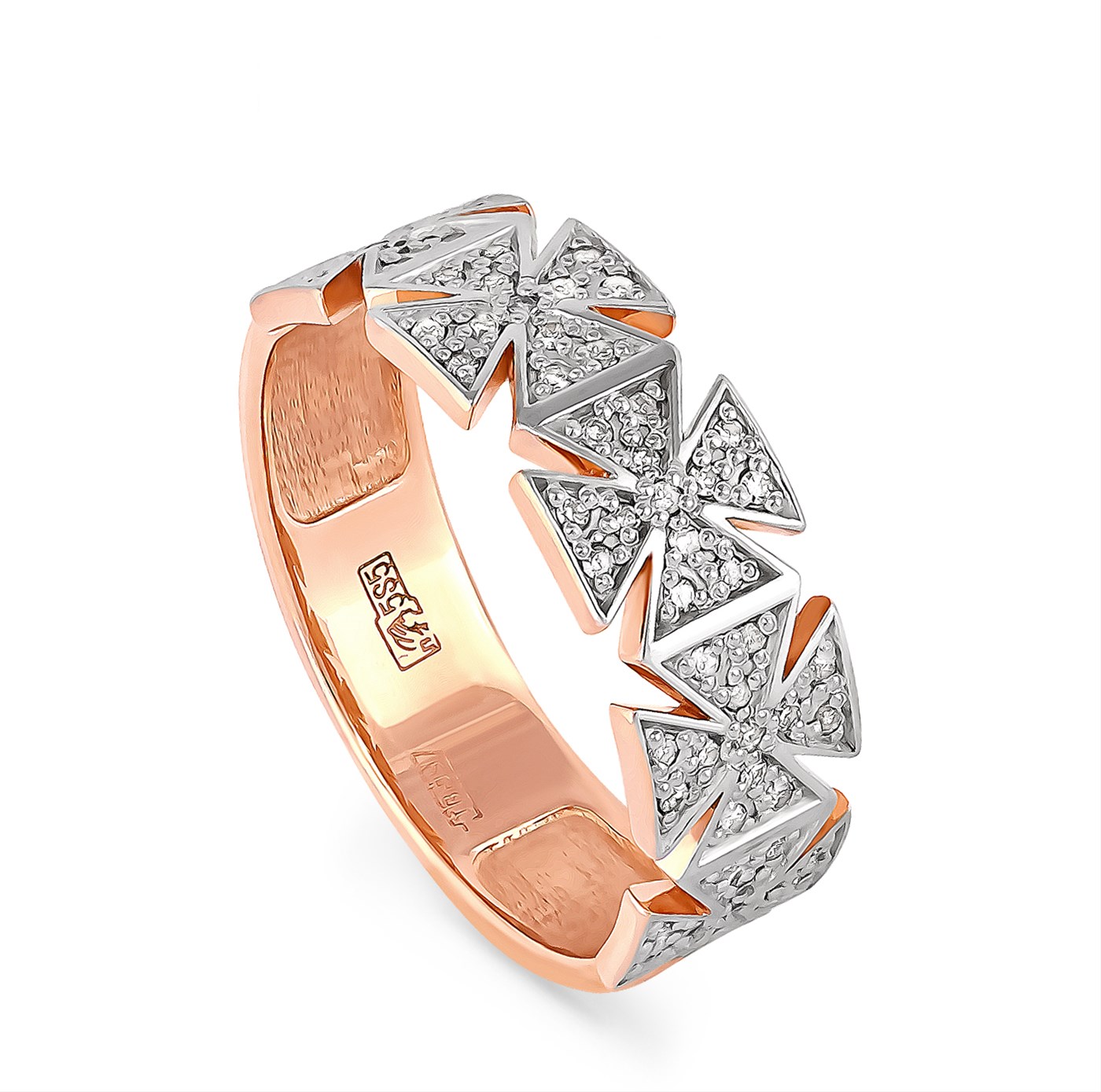 Обручальное кольцо из золота с бриллиантом 1-0430-1000