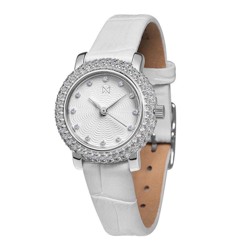 Женские часы из серебра с фианитом 0008.2.9.16а