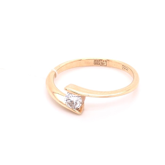 Помолвочное кольцо из золота с бриллиантом 91621272